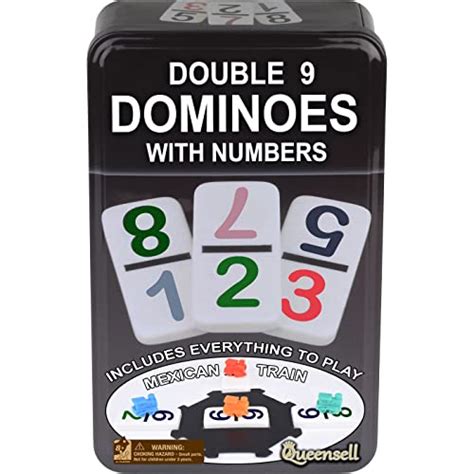 Mexican Train Dominoes Set With Numbers Double Nine Dominoes Set For