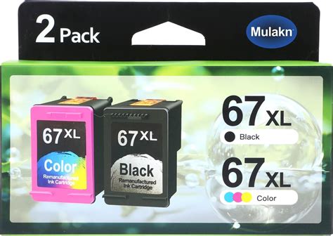 67xl Ink Cartridge For Hp 67 Ink Cartridges Black Color Combo Pack Replacement For