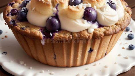 Soft And Fluffy Blueberry Muffins With A Hint Of Cinnamon Ai Generated