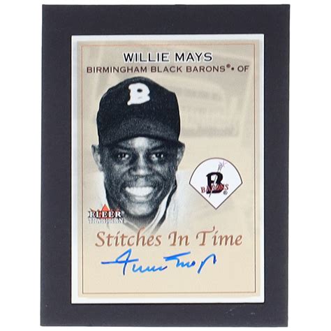 Willie Mays 2001 Fleer Tradition Stitches In Time Autographs 4