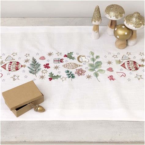 Rico Christmas Star Bells Table Runner Embroidery Kit