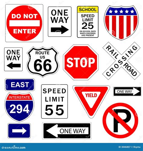 Road And Highway Signs Royalty Free Stock Photography - Image: 3046807