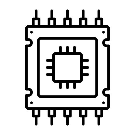 Microprocesador Vector Icono 21729310 Vector En Vecteezy