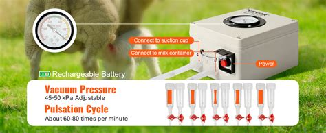 Vevor Goat Milking Machine L Stainless Steel Bucket Electric