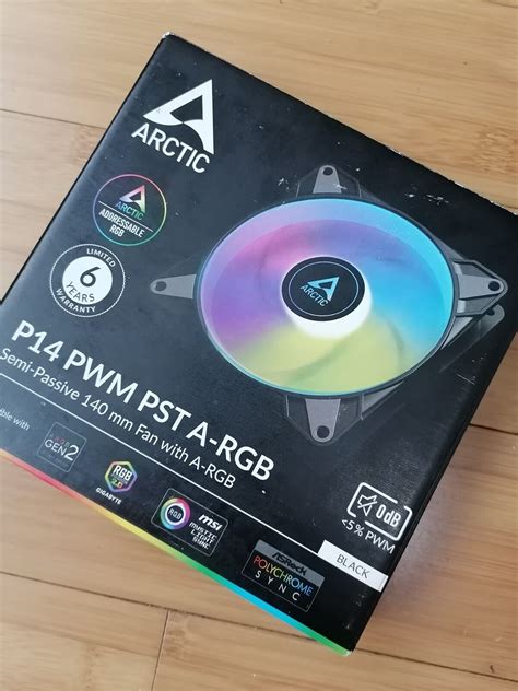 ARCTIC P14 PWM PST A RGB Pressure Optimised 140mm 0dB Case Fan ARGB