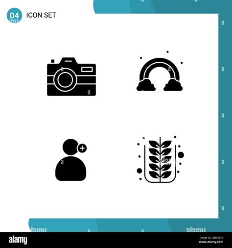 Stock Vector Icon Pack Of Line Signs And Symbols For Camera Work