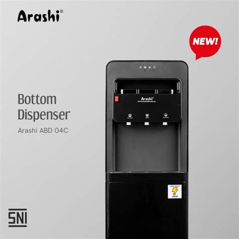 Jual ARASHI Dispenser Galon Bawah 3 Kran ABD 04C Garansi 1 Tahun