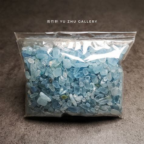 Aquamarine Chips Polished 200grams Pack – Yu Zhu Gallery 雨竹轩