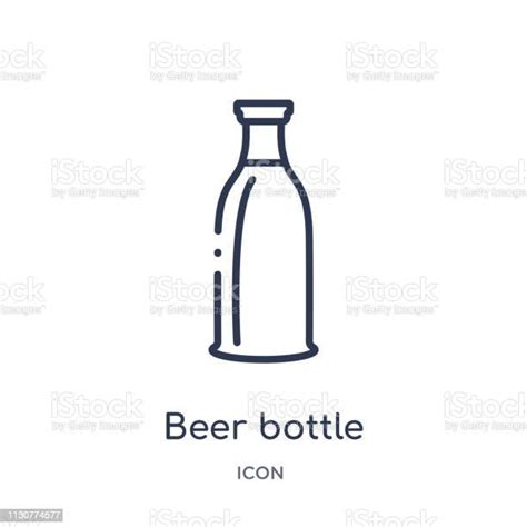 Linear Beer Bottle Icon From Alcohol Outline Collection Thin Line Beer