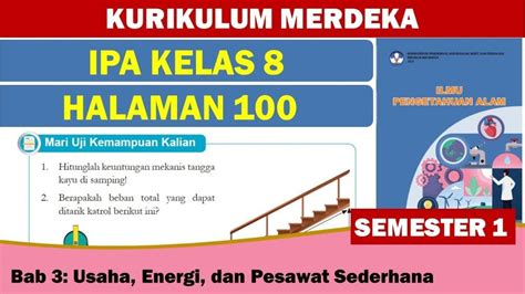 Soal Kunci Jawaban IPA Kelas 8 SMP Halaman 100 Kurikulum Merdeka