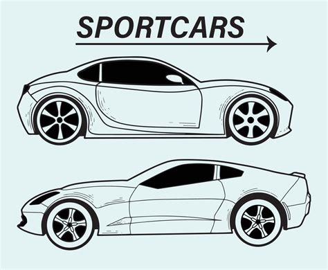 colección el lado del boceto del súper auto aislado parte 2 14914158