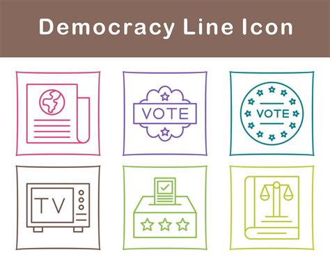 Democracy Vector Icon Set 21518437 Vector Art at Vecteezy