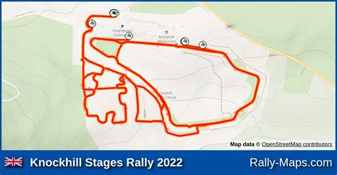 Streckenverlauf Knockhill Stages Rally Rallyekarte De