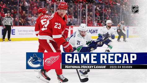 Canucks Red Wings 2 10 NHL Highlights 2024 YouTube