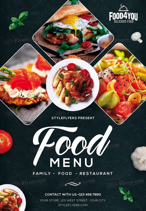 Restaurant Menu Brochure Template Free - brochure background design samples