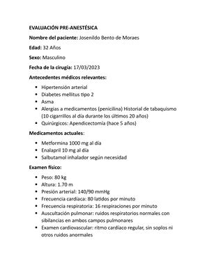 Guia preanestesica pediatrica asa I Guías de Evaluación Pre