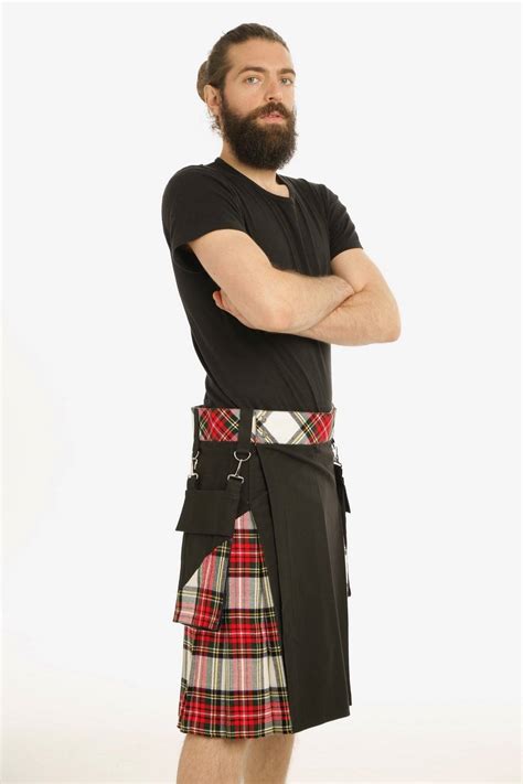 Classic Style Stewart Tartan Hybrid Kilt | Scottish Kilt