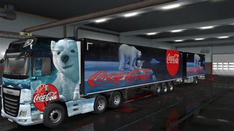 Xmas Coca Cola Bear Combo Skin Daf Xf E Ownership Trailer V