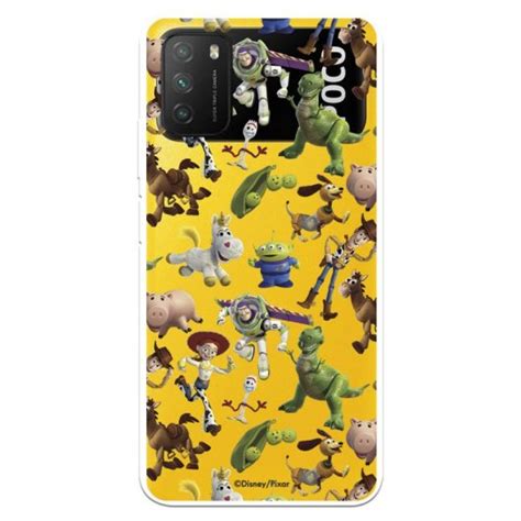 Funda Para Xiaomi Poco M3 Oficial De Disney Muñecos Toy Story Siluetas