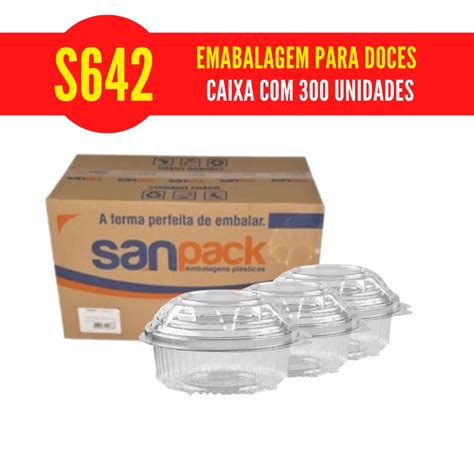 Embalagem Mini Doce Redondo Pequeno Sanpack S642 CAIXA 300