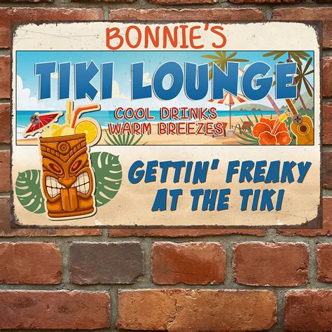 Personalized Tiki Bar Sign Personalized Bar Sign Etsy