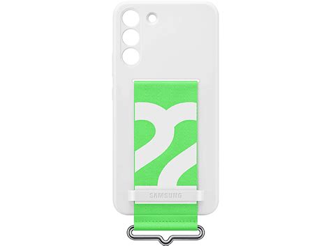 Samsung Galaxy S22 Plus Silicone Cover With Strap White Telefoonhoesje Voor Samsung Galaxy S22