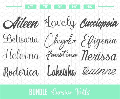 Cursive Font Svg Cursive Font Cricut Font Svg Bundle Etsy Canada Hot