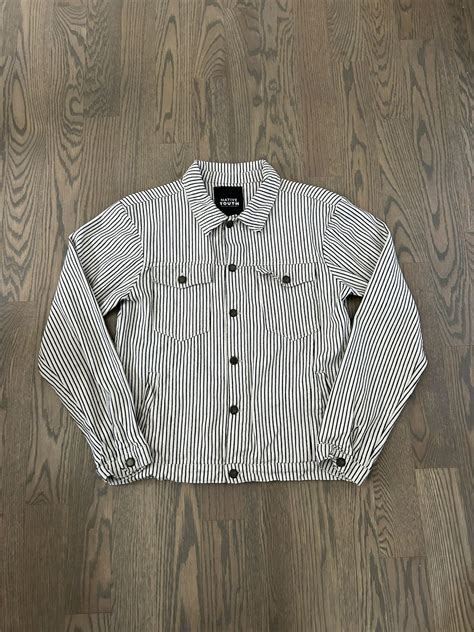 Native Youth Native Youth Pinstripe Trucker Denim Jacket Grailed