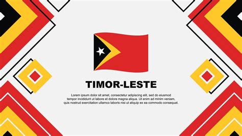 Bandera De Timor Leste Abstracto Diseño De Fondo Plantilla De Bandera