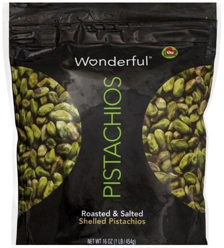 Wonderful Shelled Roasted Salted Pistachios 16 Oz Nutrition