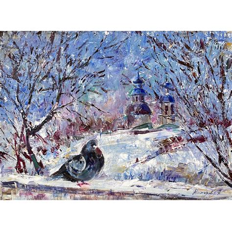 Купить картину Голубь за окном в Москве от художника Нестерова Надежда