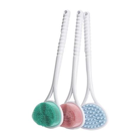 Silicone Body Brush Bath Brush Back Scrubber Long Handle Bath Shower Br