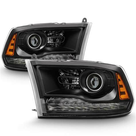 Fit Silverado Black Led Drl U Neon Bar Style Projector