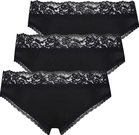 Hunkemöller Dames Lingerie 3 pack Dakota brasilian short Zwart maat XS bol