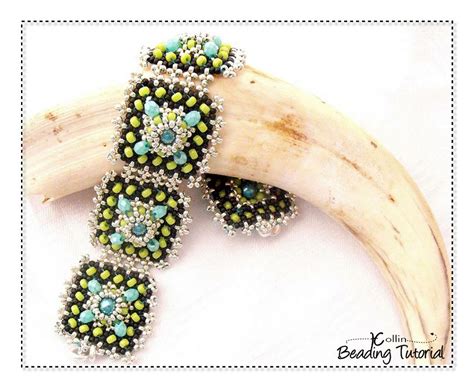 Right Angle Weave Beaded Tiles Beading Pattern, Bracelet Pattern, Beading Tutorial ...