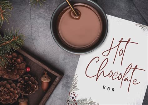Winter Wedding Hot Chocolate Bar Sign Reception Decor APRIL Etsy