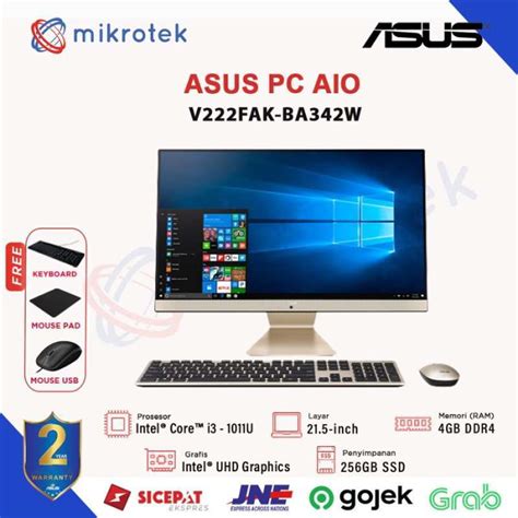 Jual Asus Pc Aio V Fak Ba W I U Gb Ssd W Wa W