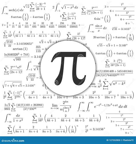 The Pi Symbol Mathematical Constant Irrational Number And Many Formulas