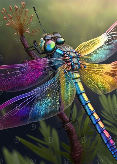 Dragonfly Poster Picture Metal Print Paint By Newton Russell