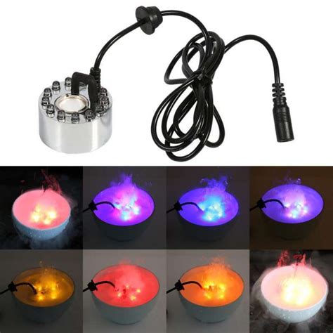 12 LED Fogger Aquarium Decor Smoke Mist Maker Fog Machine Water