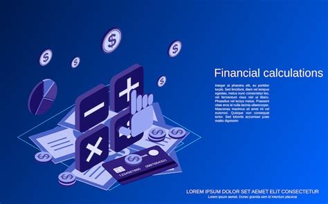 Premium Vector Financial Calculations Flat 3d Isometric Vector