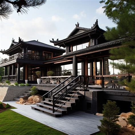 Modern Chinese style wooden houses. 现代中式木结构房屋 in 2024 | Architecture ...