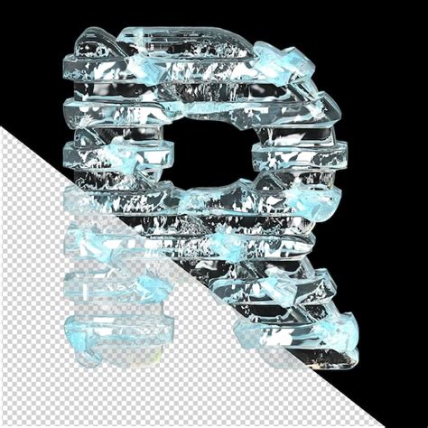 Symbole De Glace Avec Lettres De Blocs Horizontaux R Psd Premium