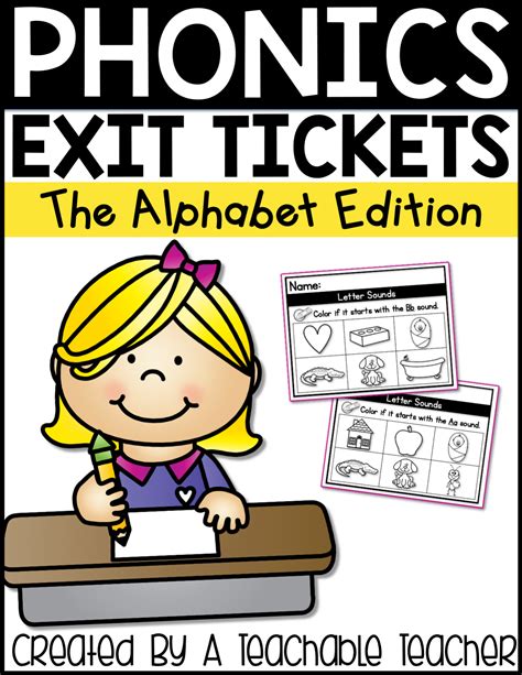 Phonics Exit Tickets The Alphabet Edition A Teachable Teacher