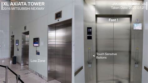 Mitsubishi Nexway Traction Elevator At XL Axiata Tower Jakarta Low