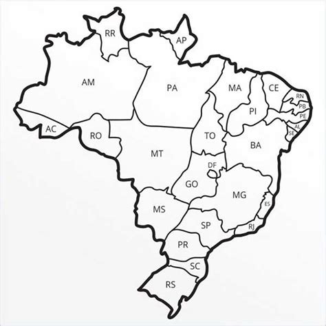 35 Desenhos Do Mapa Do Brasil Para Imprimir E Colorir Pintar