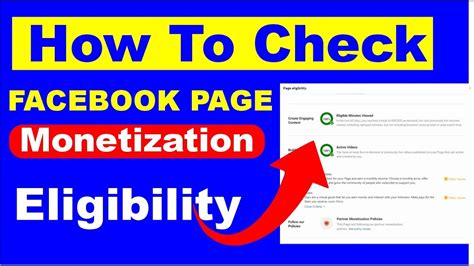 How To Check Facebook Page Monetization Eligibility Youtube