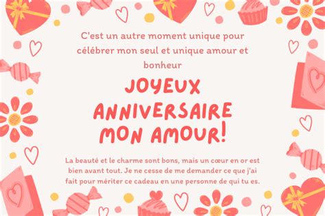 Joyeux Anniversaire Mon Amour Texte Touchant