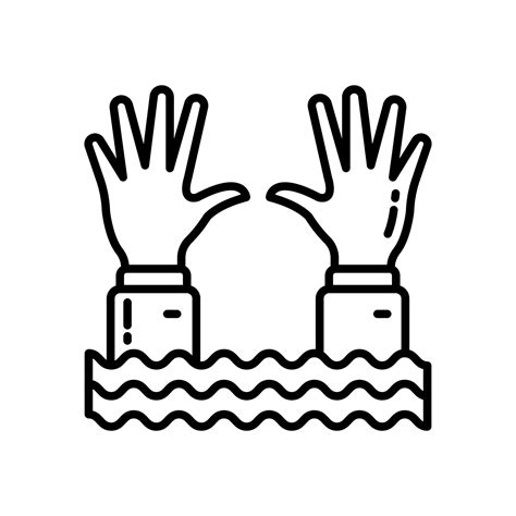 Drowning Icon In Vector Illustration 24244592 Vector Art At Vecteezy