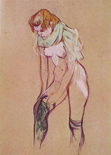 Women Pulling Up Her Stocking Toulouse Lautrec Patrick